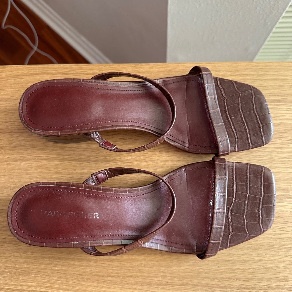 Marc Fisher Square Toe Sandals